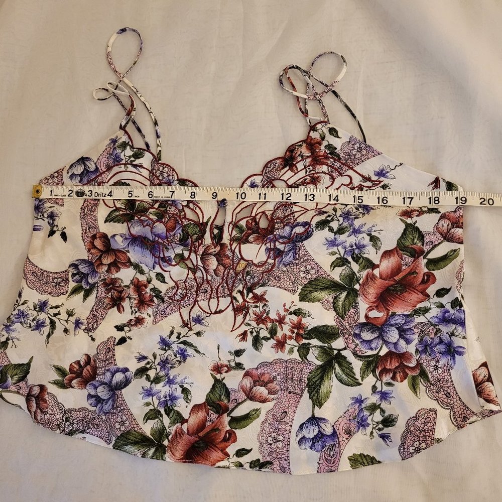 Victoria's Secret Gold Label Vintage Floral Cami Short Matching Set Lingerie M - Picture 9 of 11